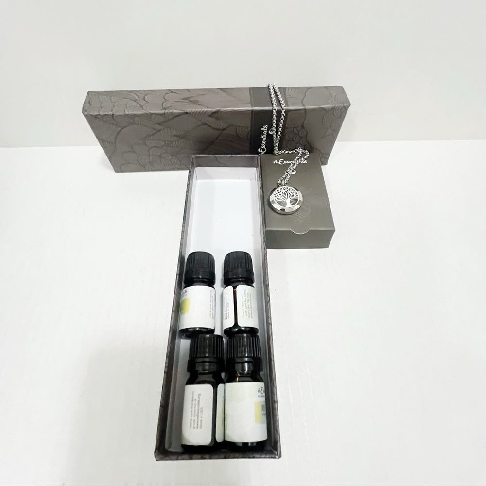 New mEssential Oil Tree Of Life Diffuser Necklace Aromatherapy Set